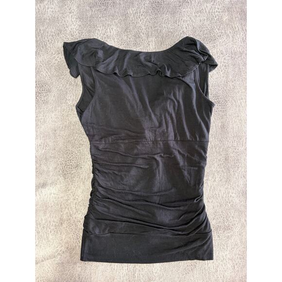 Y2k Moa Moa Ruffled Body Con Top - Picture 3 of 4